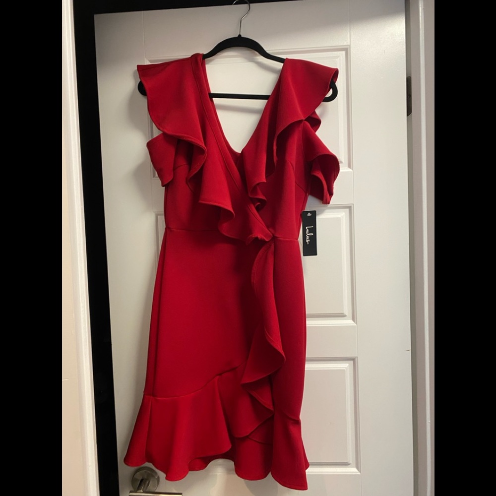Red party dress